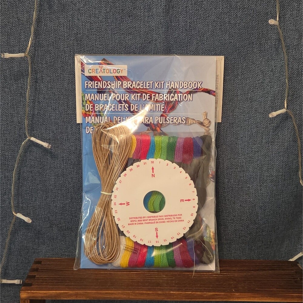 Creatology Friendship Bracelet Kit 15Pc Floss Hemp Wheel Y2K Craft